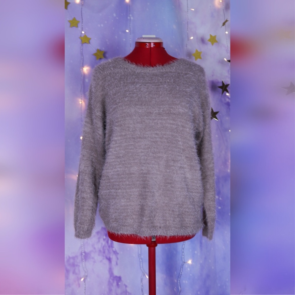 NEW Light tan or khaki fuzzy soft sweater